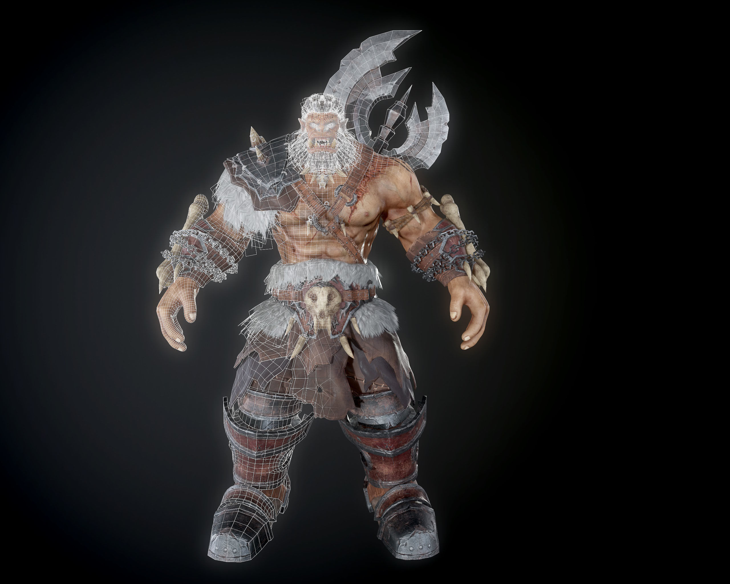 Kharazig orc Low-poly 3D model_8