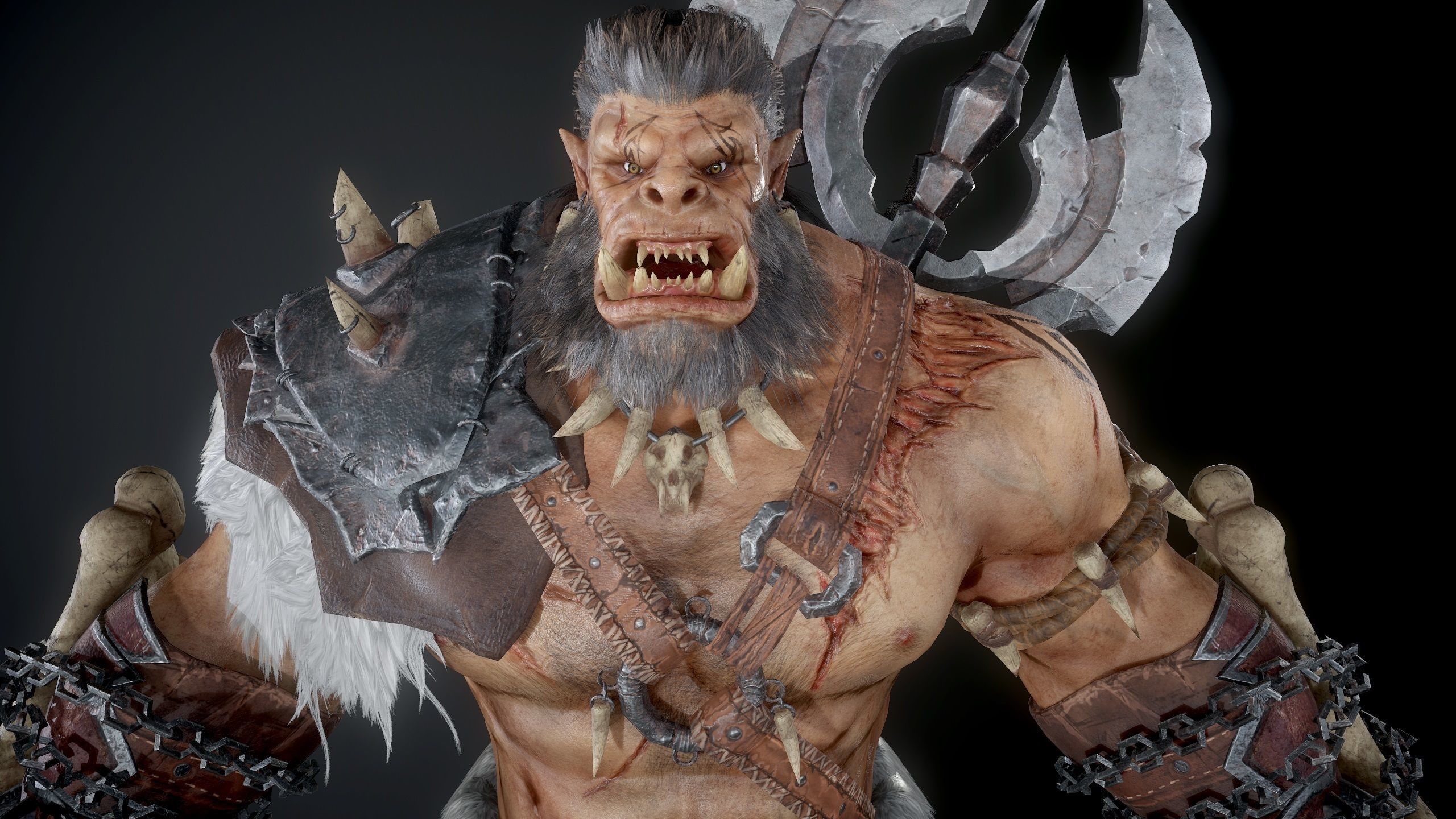 Kharazig orc Low-poly 3D model_10