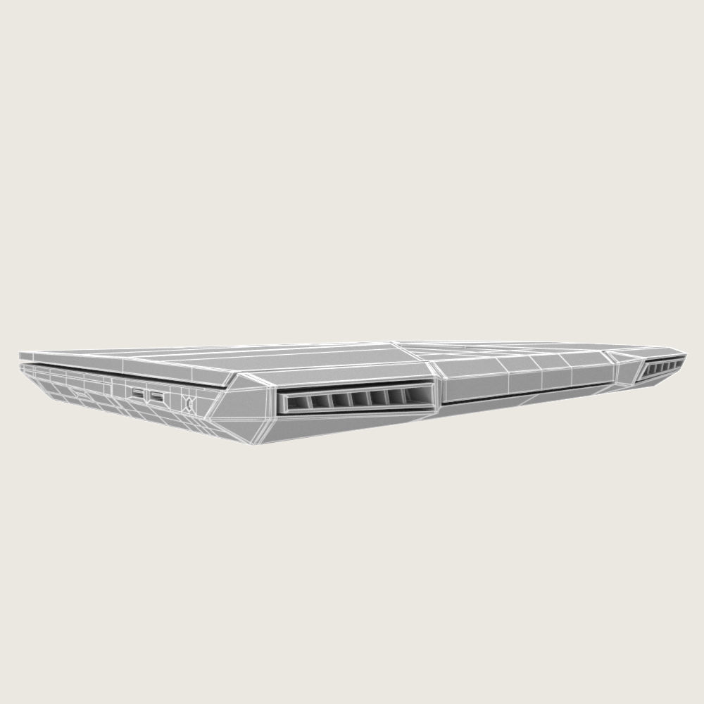 Generic Gaming Notebook Laptop Low-poly 3D model_7