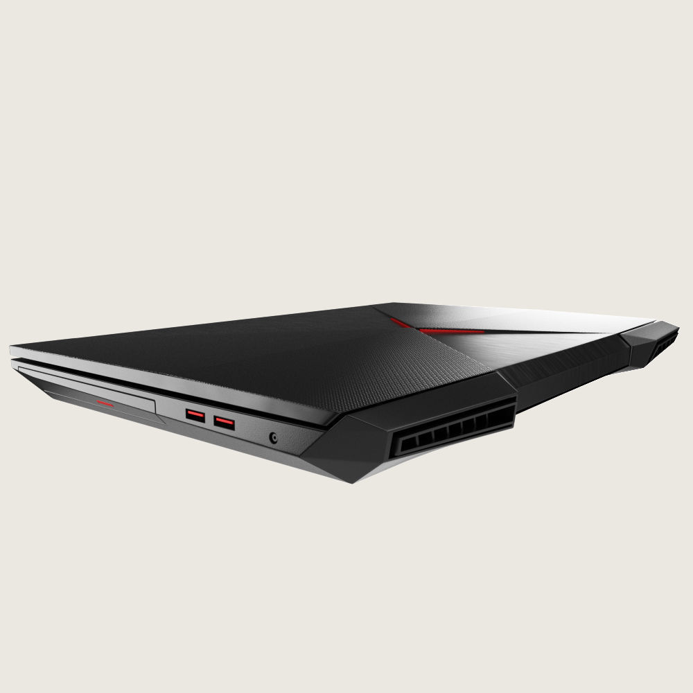 Generic Gaming Notebook Laptop Low-poly 3D model_3