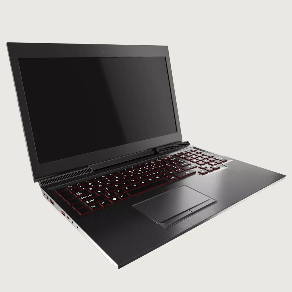 Generic Gaming Notebook Laptop Low-poly 3D model_0