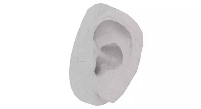 Human Ear Low-poly 3D model