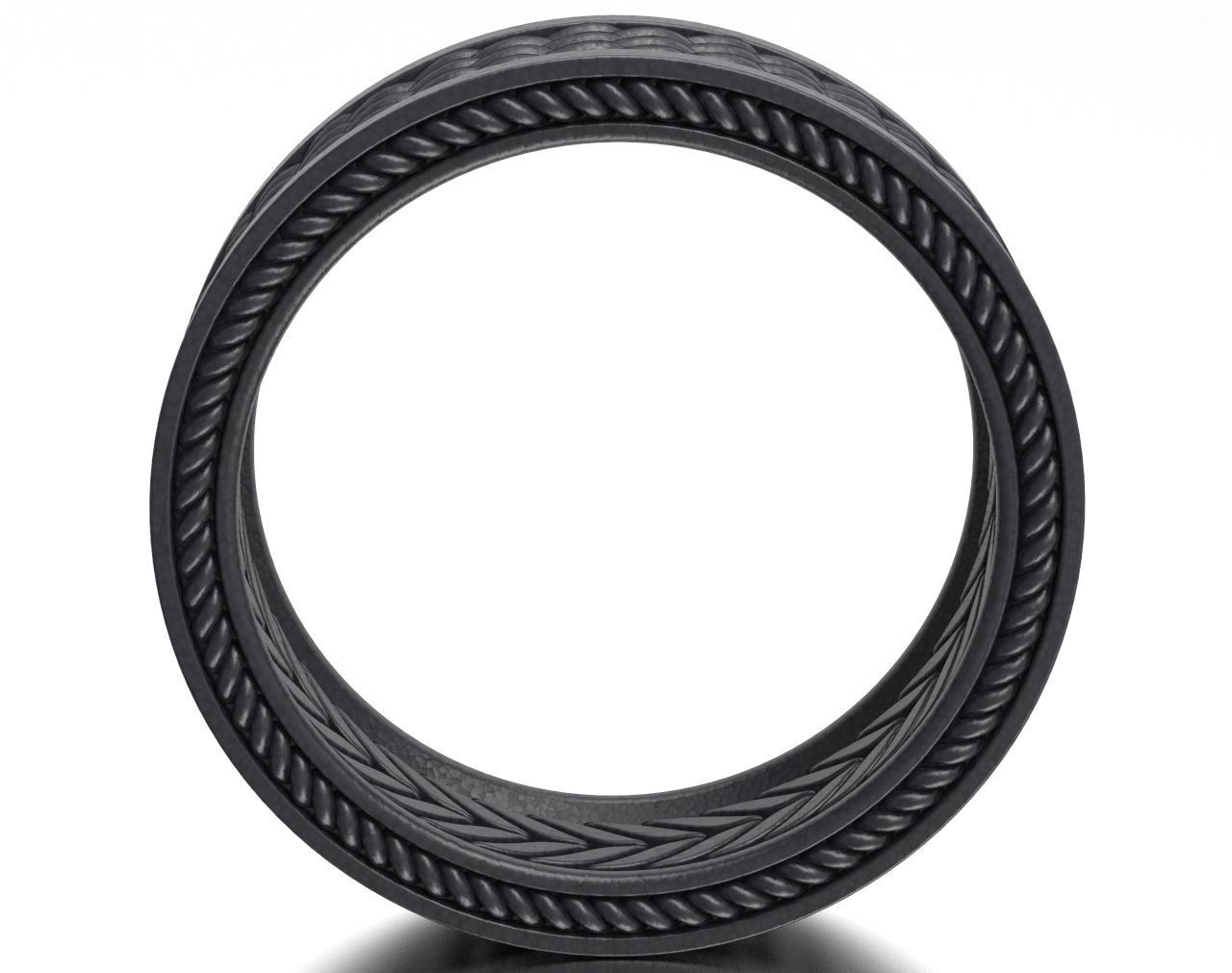 Stylish Ring with a Scale of the Dragon 342 3D print model_11