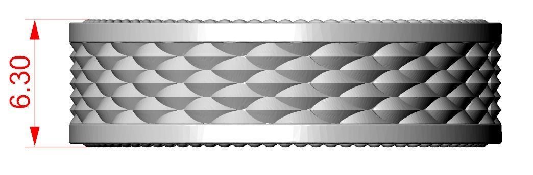 Stylish Ring with a Scale of the Dragon 342 3D print model_14