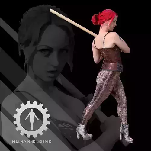 Female Scan - Sonya Wearing Corset