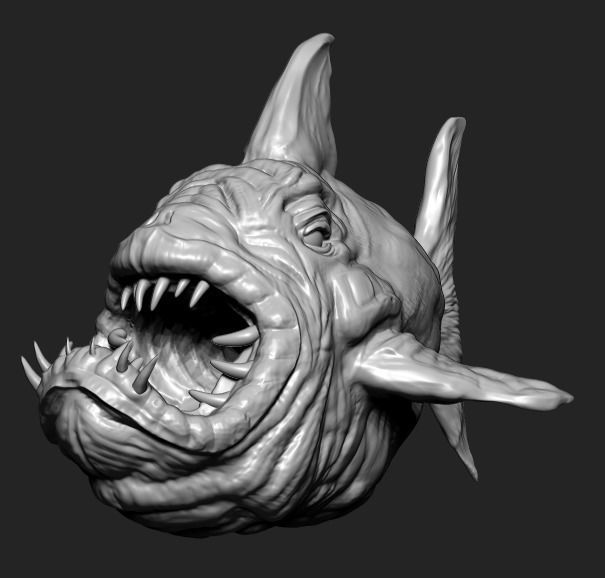 Big Fish Low-poly 3D model_5