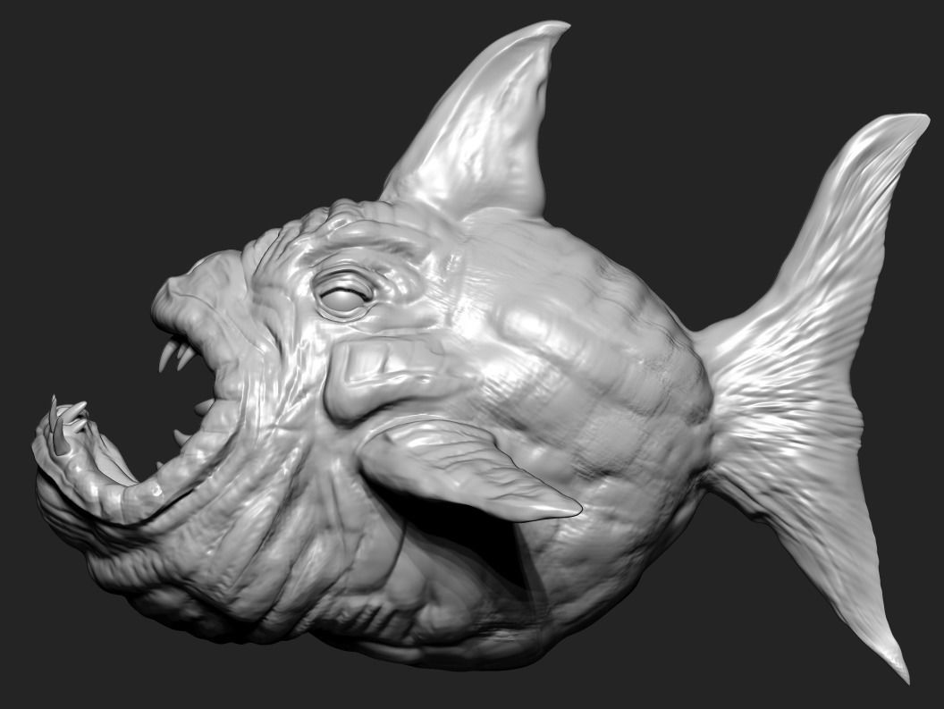 Big Fish Low-poly 3D model_4