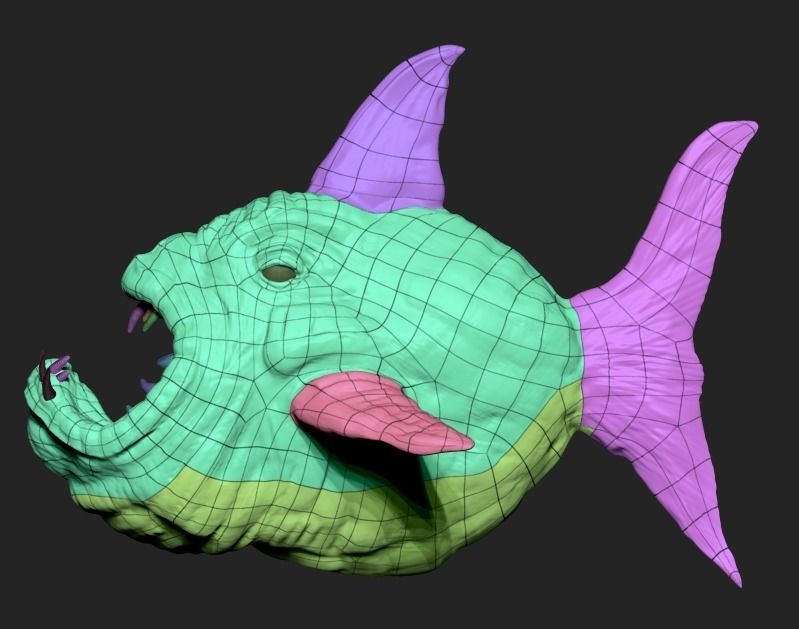 Big Fish Low-poly 3D model_3