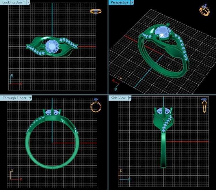 Ring T01296 3D print model_2