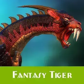 Fantasy Tiger Low-poly 3D model