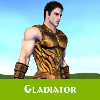 Fantasy Galdiator Low-poly 3D model_0