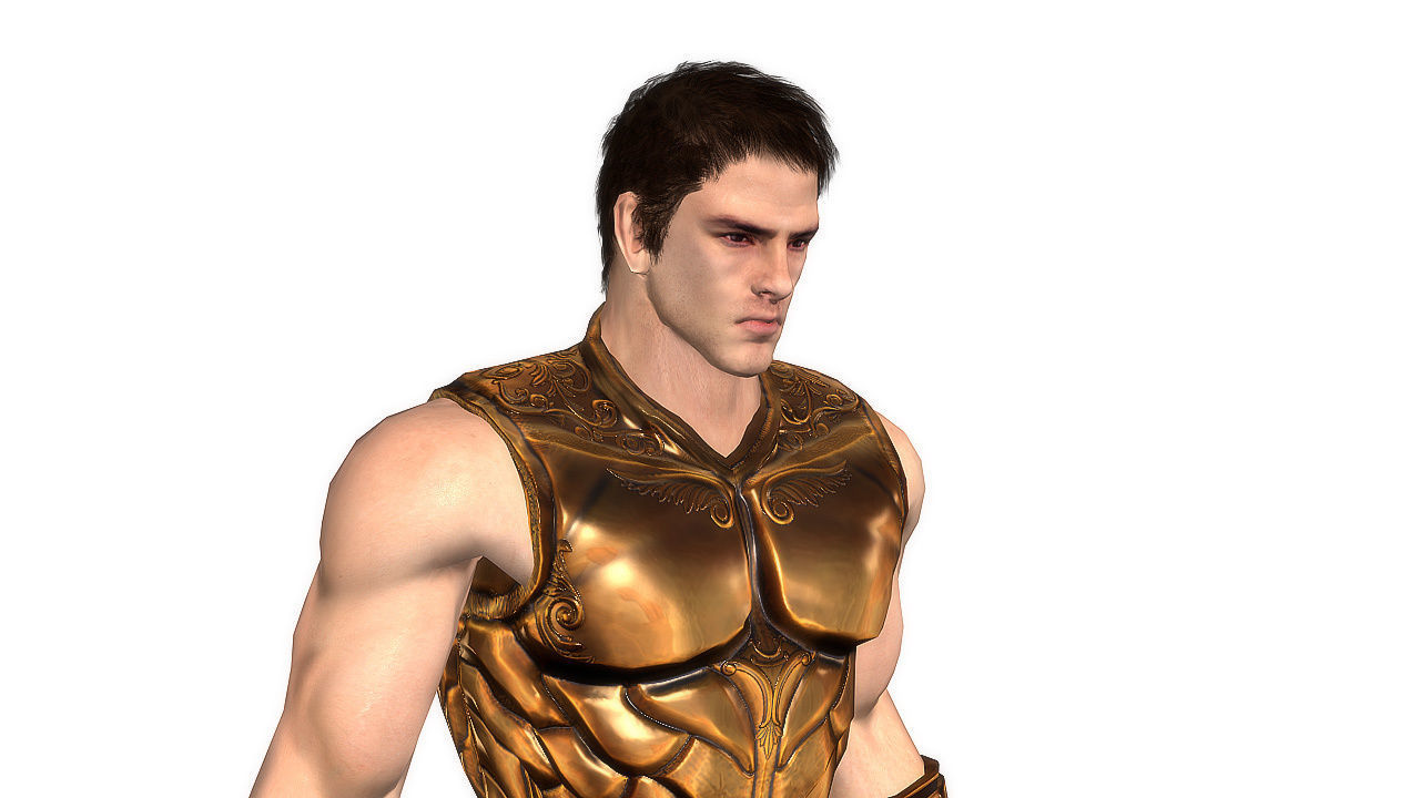 Fantasy Galdiator Low-poly 3D model_2