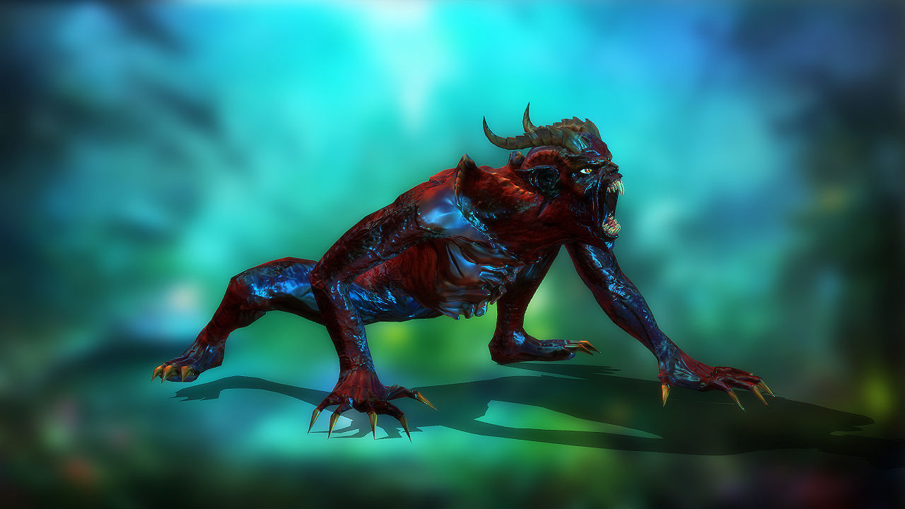 Grendel fantasy monster Low-poly 3D model_2