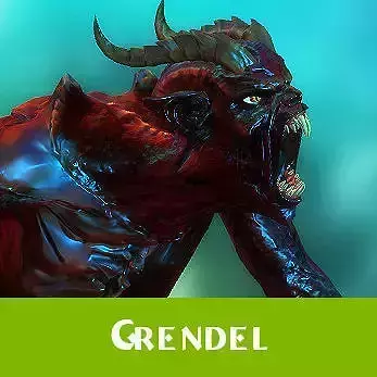 Grendel fantasy monster Low-poly 3D model