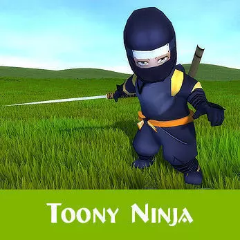 Toon Ninja Low-poly 3D model