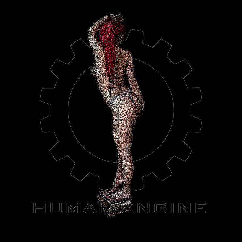 Female Scan - Sonya Graceful Pose Low-poly 3D model_7