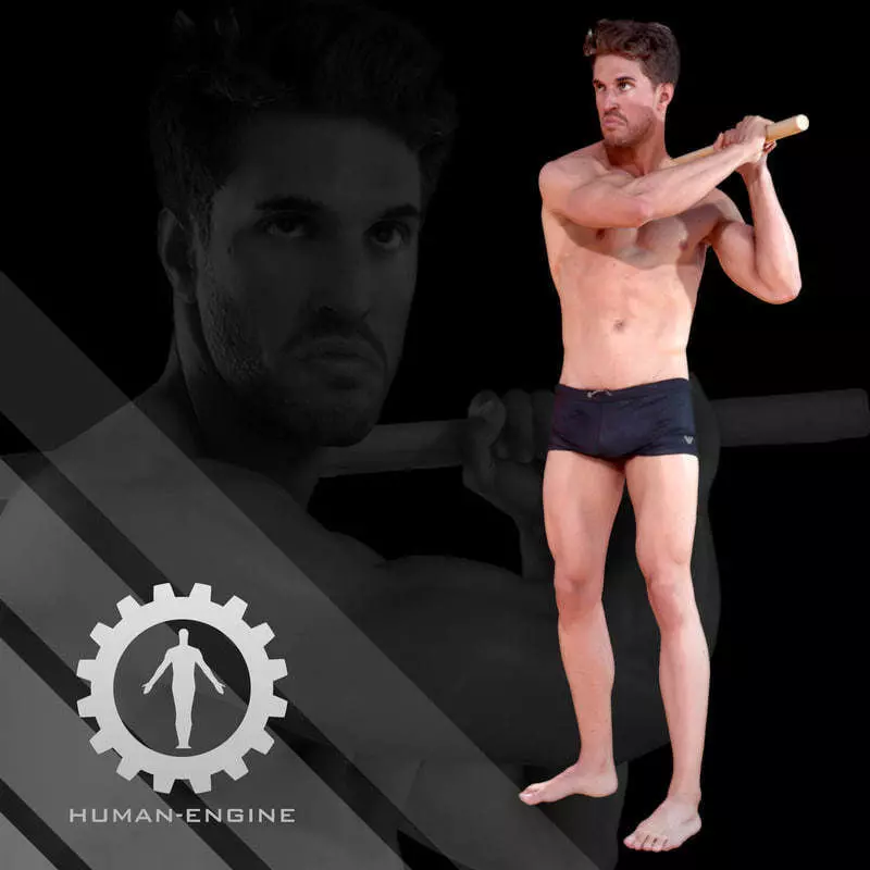 Male Scan - Mick 002 Holding a Stick High Poly 3D model