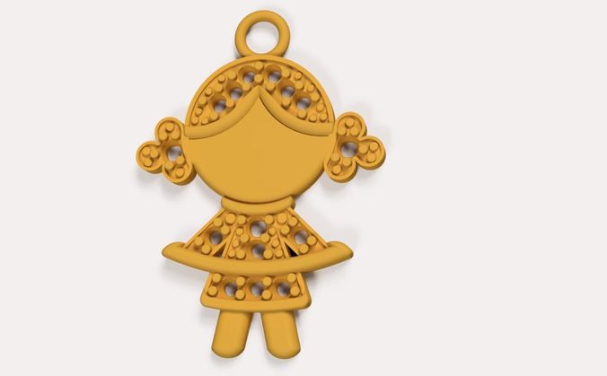 Pendant the Girl 3D print model