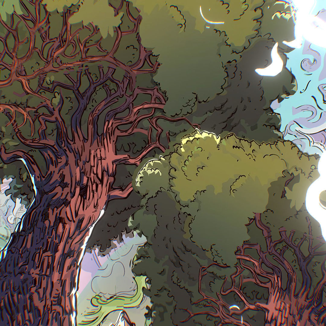 Landscape North Europe Scene Vector Paralax Low-poly 3D model_12