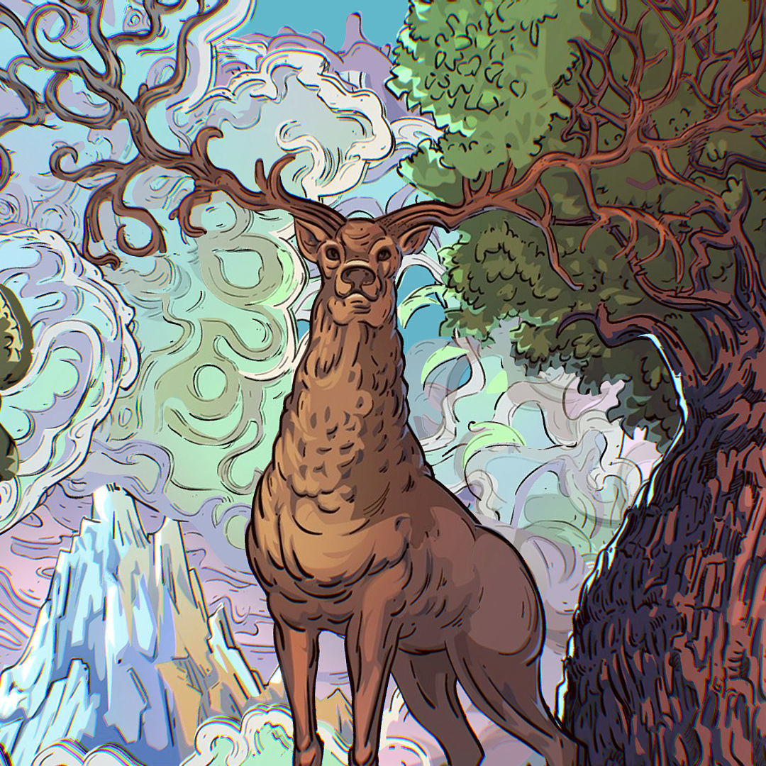 Landscape North Europe Scene Vector Paralax Low-poly 3D model_18