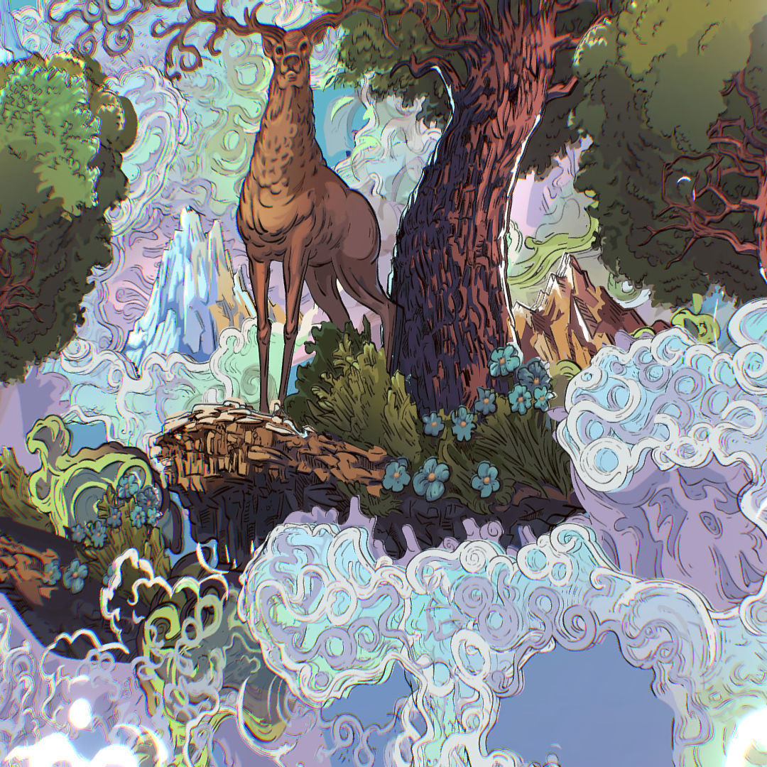 Landscape North Europe Scene Vector Paralax Low-poly 3D model_7