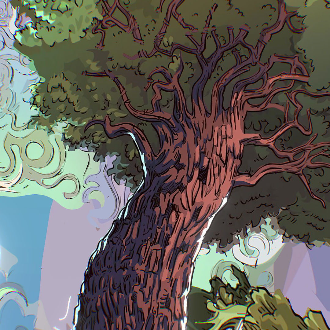 Landscape North Europe Scene Vector Paralax Low-poly 3D model_25