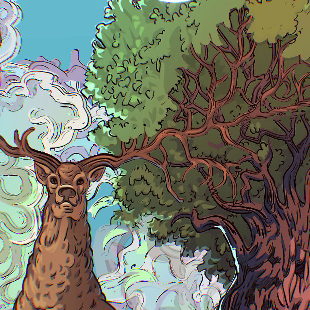 Landscape North Europe Scene Vector Paralax Low-poly 3D model_19