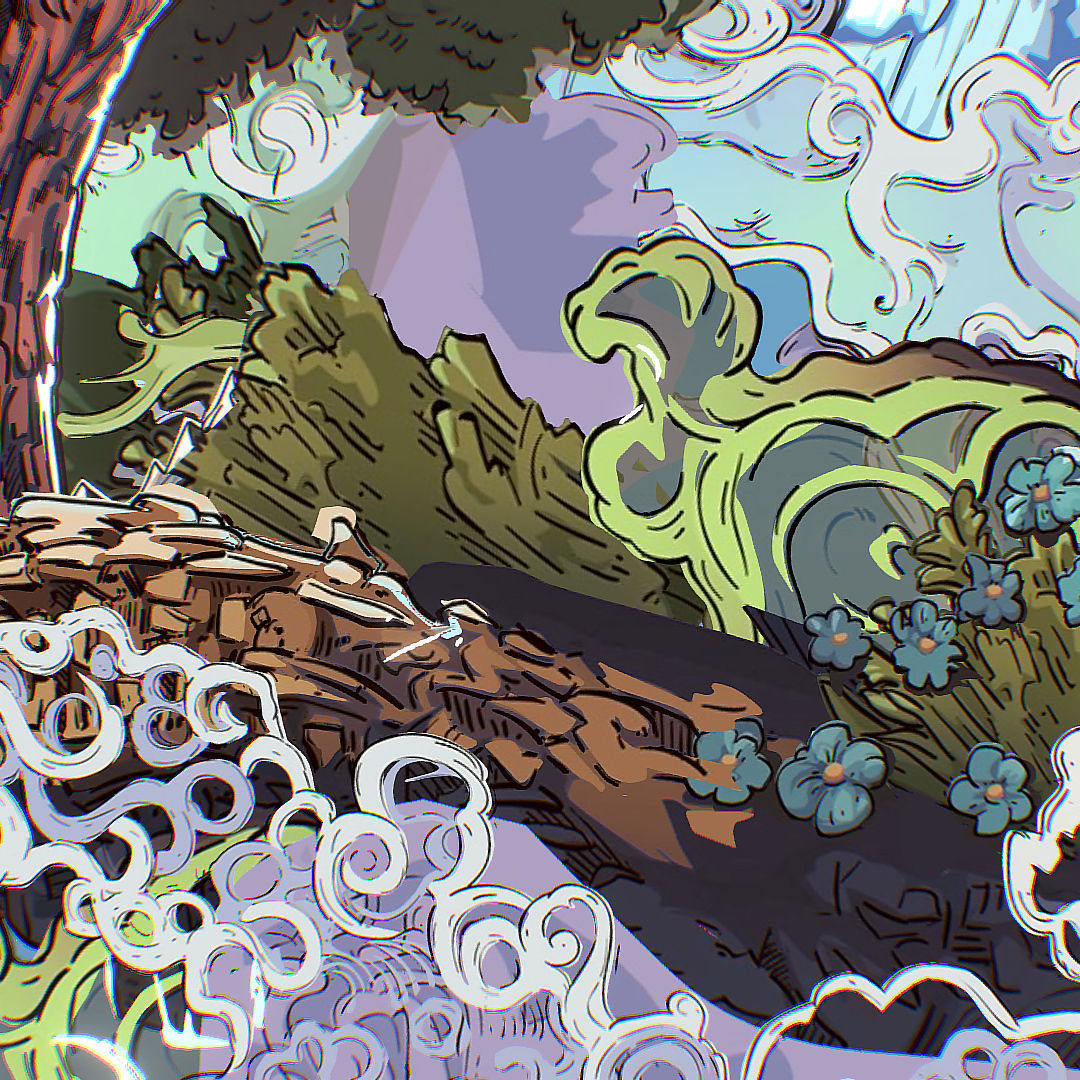 Landscape North Europe Scene Vector Paralax Low-poly 3D model_24