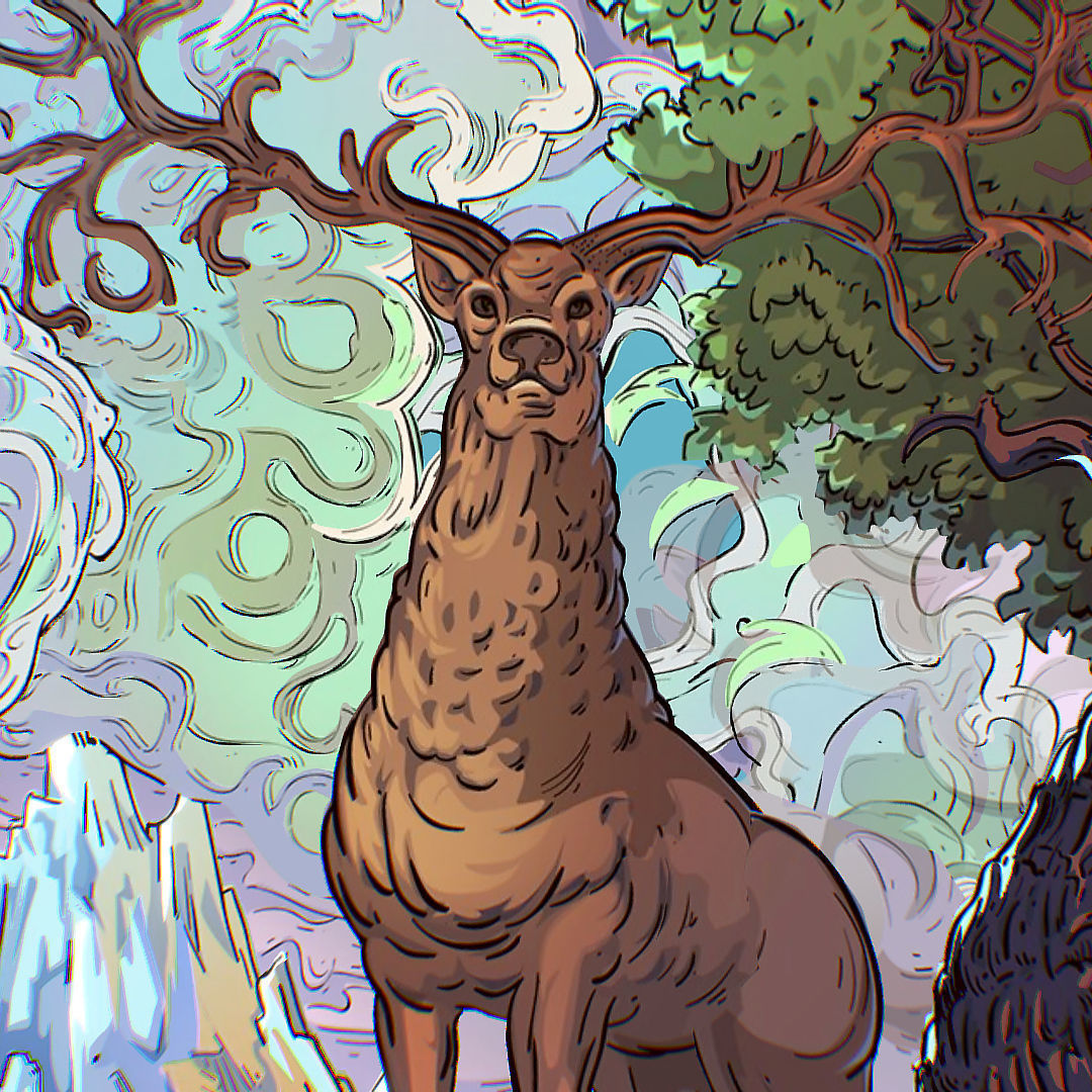 Landscape North Europe Scene Vector Paralax Low-poly 3D model_20