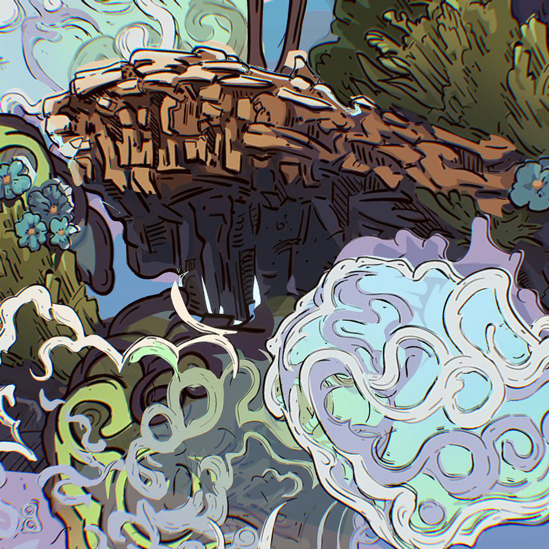 Landscape North Europe Scene Vector Paralax Low-poly 3D model_26