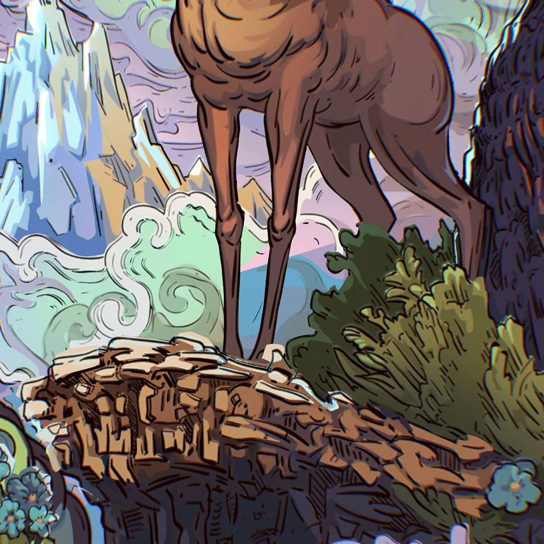 Landscape North Europe Scene Vector Paralax Low-poly 3D model_21