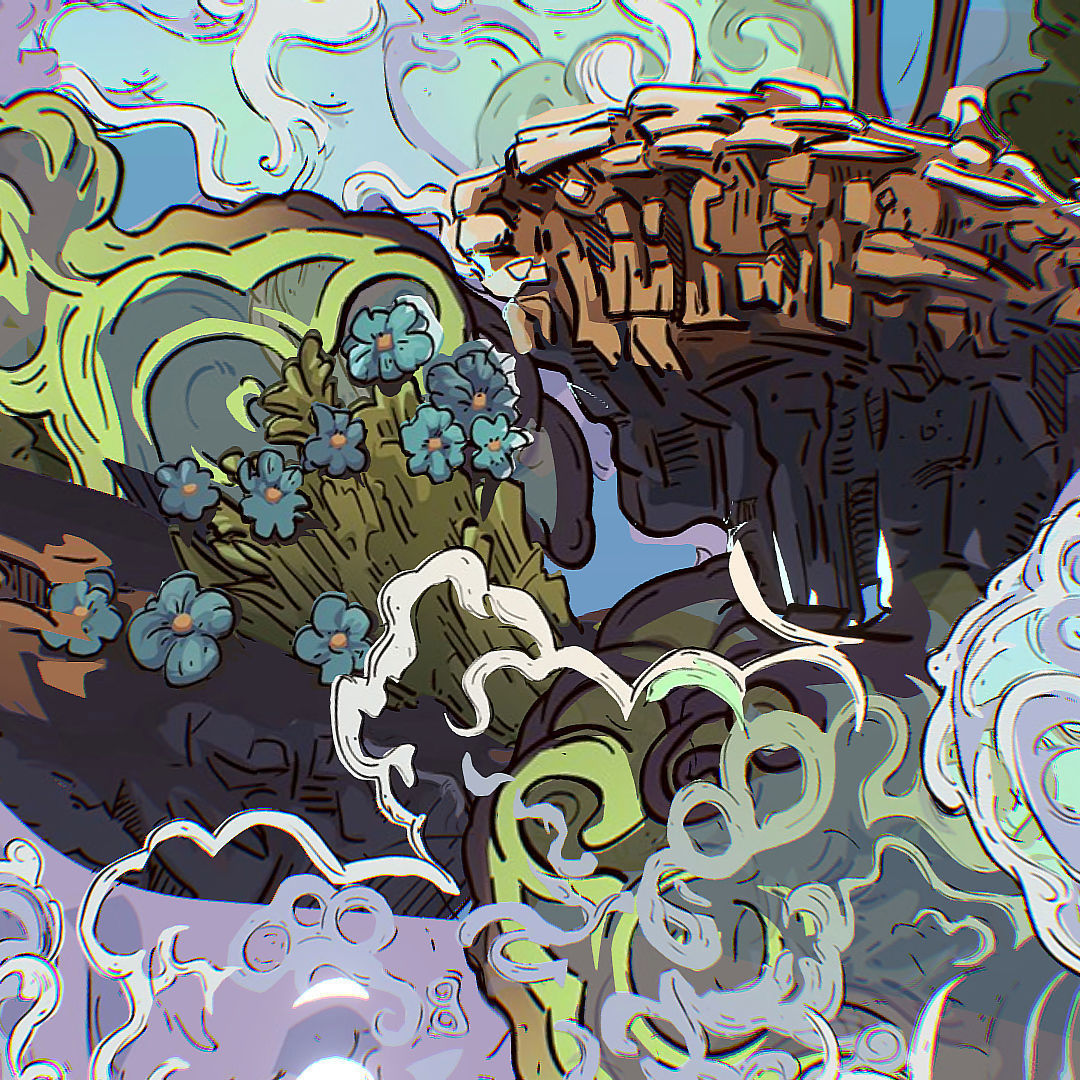 Landscape North Europe Scene Vector Paralax Low-poly 3D model_15