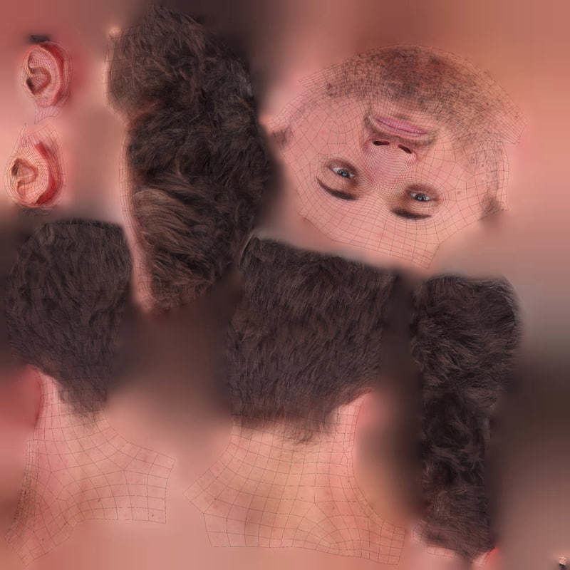 Male Scan - Mick 004 Holding a Stick Low Poly Low-poly 3D model_13