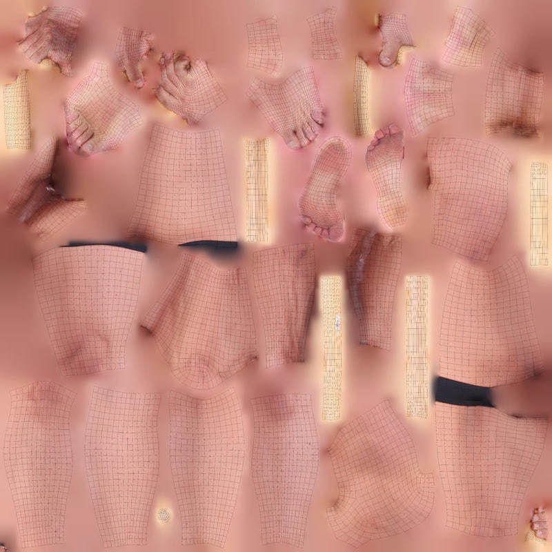 Male Scan - Mick 004 Holding a Stick Low Poly Low-poly 3D model_11