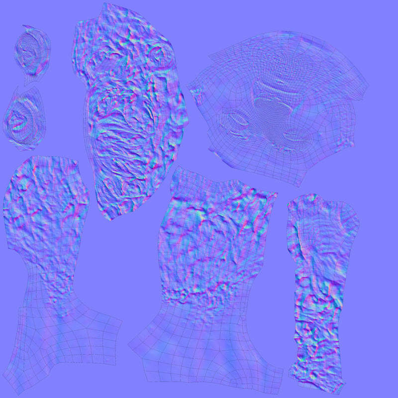 Male Scan - Mick 004 Holding a Stick Low Poly Low-poly 3D model_14