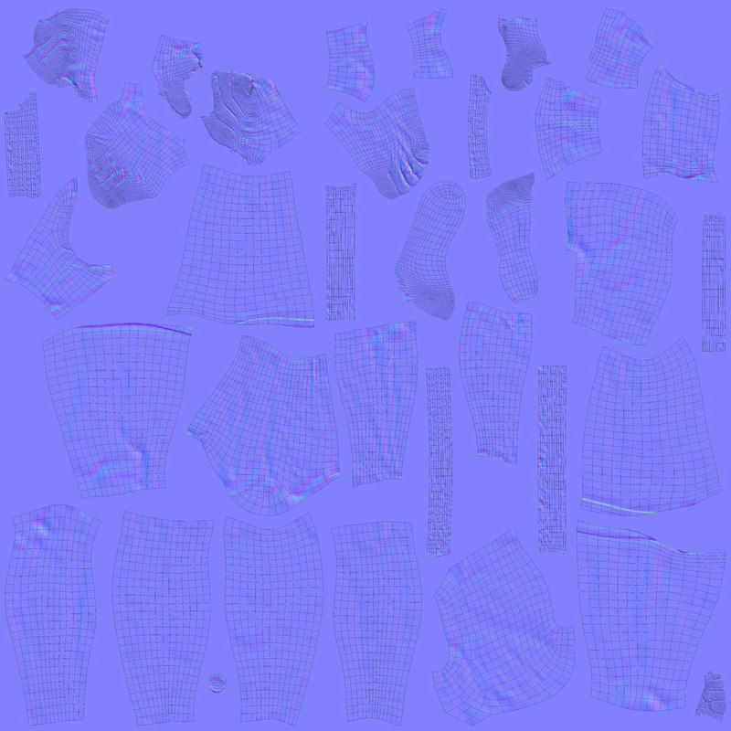 Male Scan - Mick 004 Holding a Stick Low Poly Low-poly 3D model_12