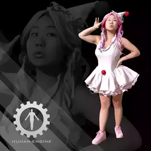 Female Scan - Lily Pink Clown Costume