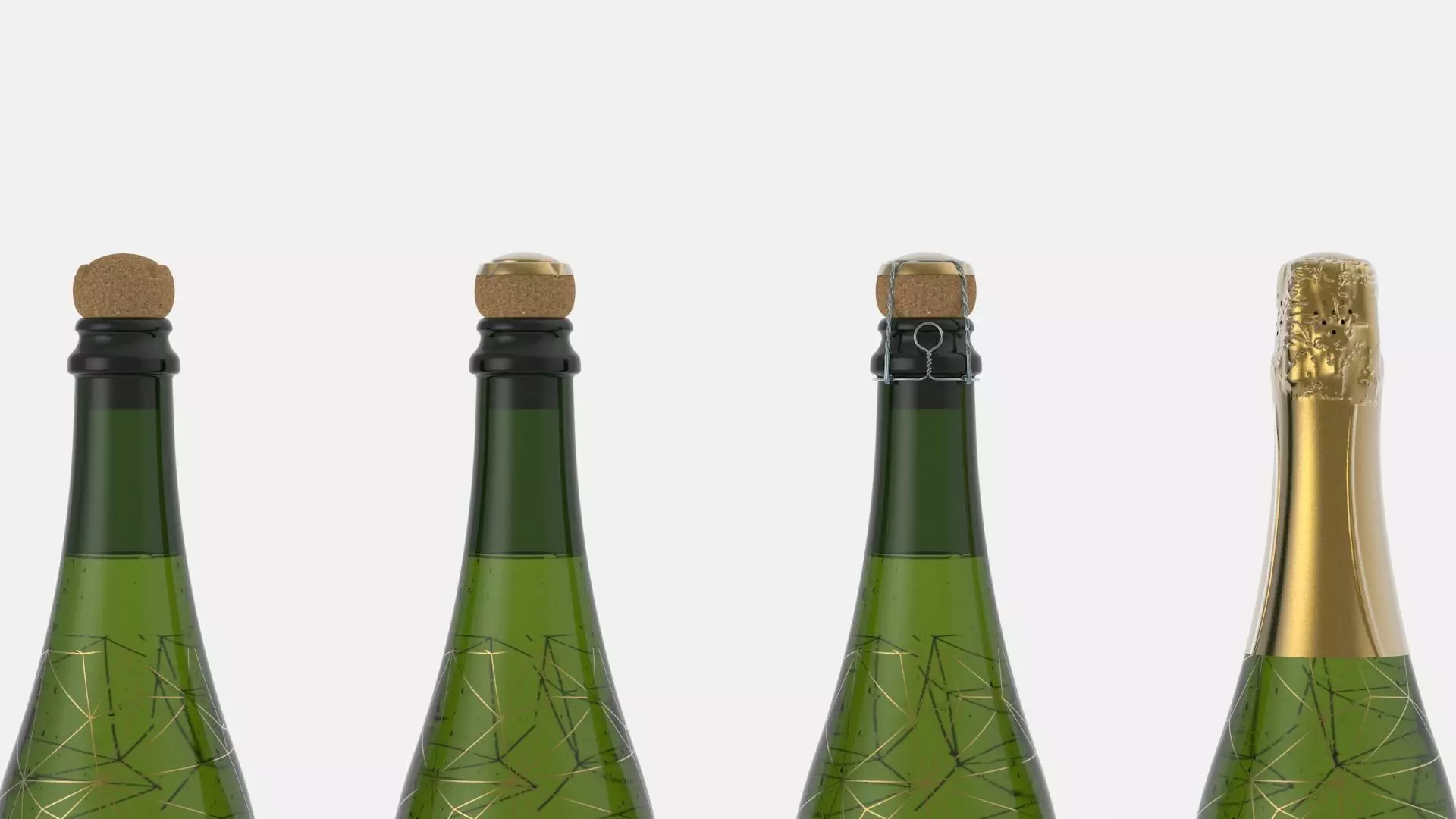 Champagne with capsule 3D model_0
