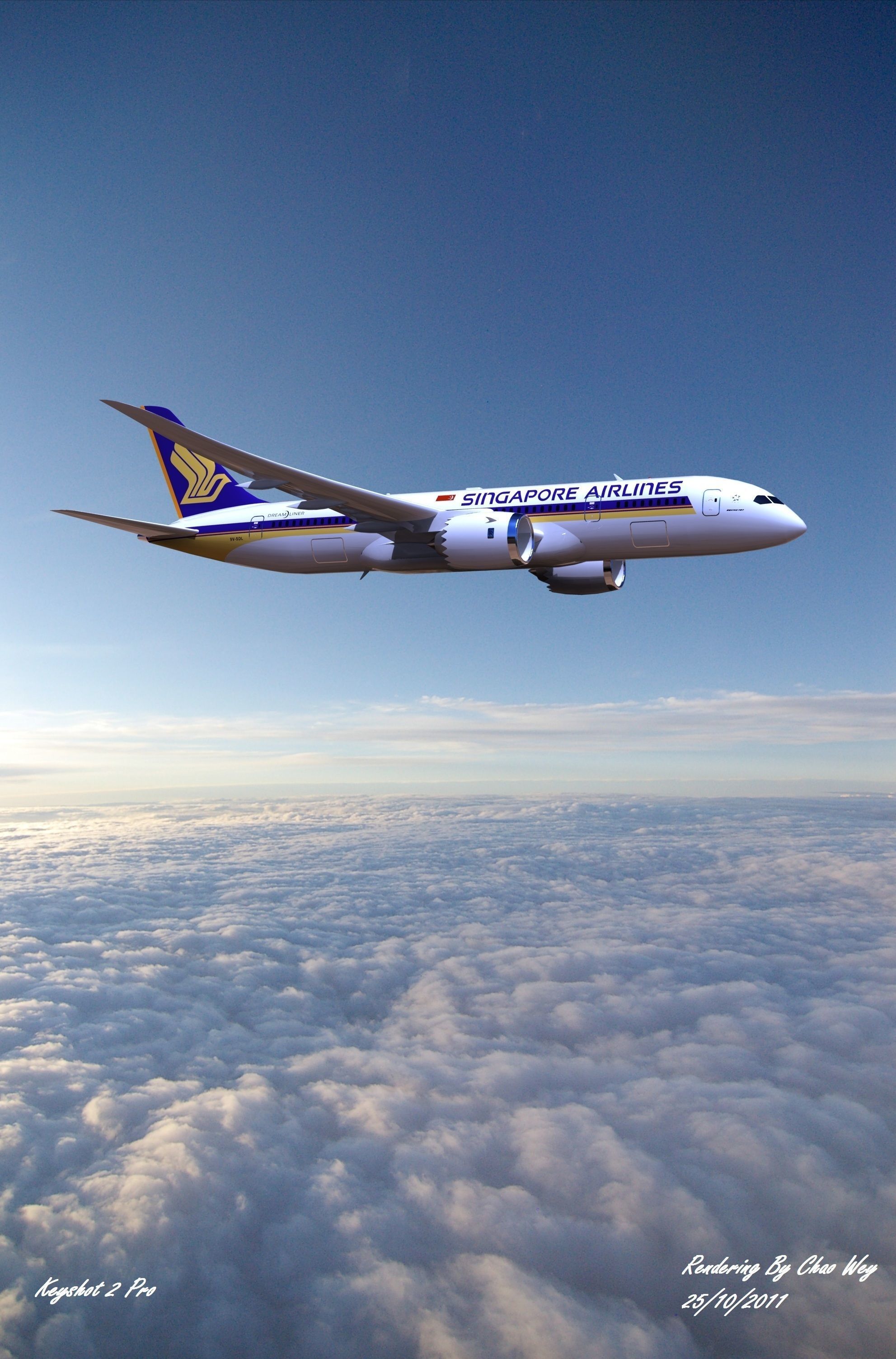 Boeing 787 Dreamliner Free 3D model_13