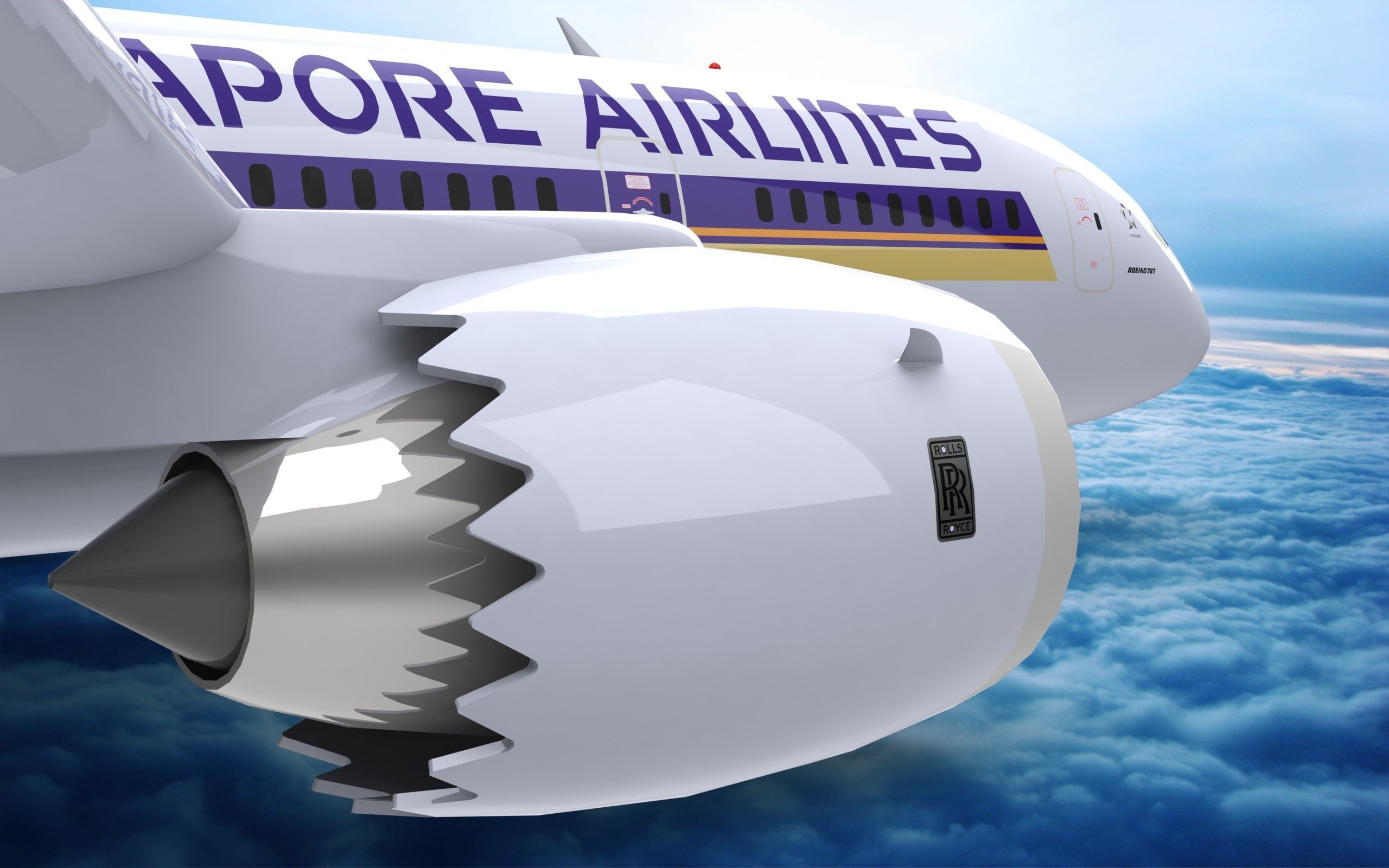 Boeing 787 Dreamliner Free 3D model_5