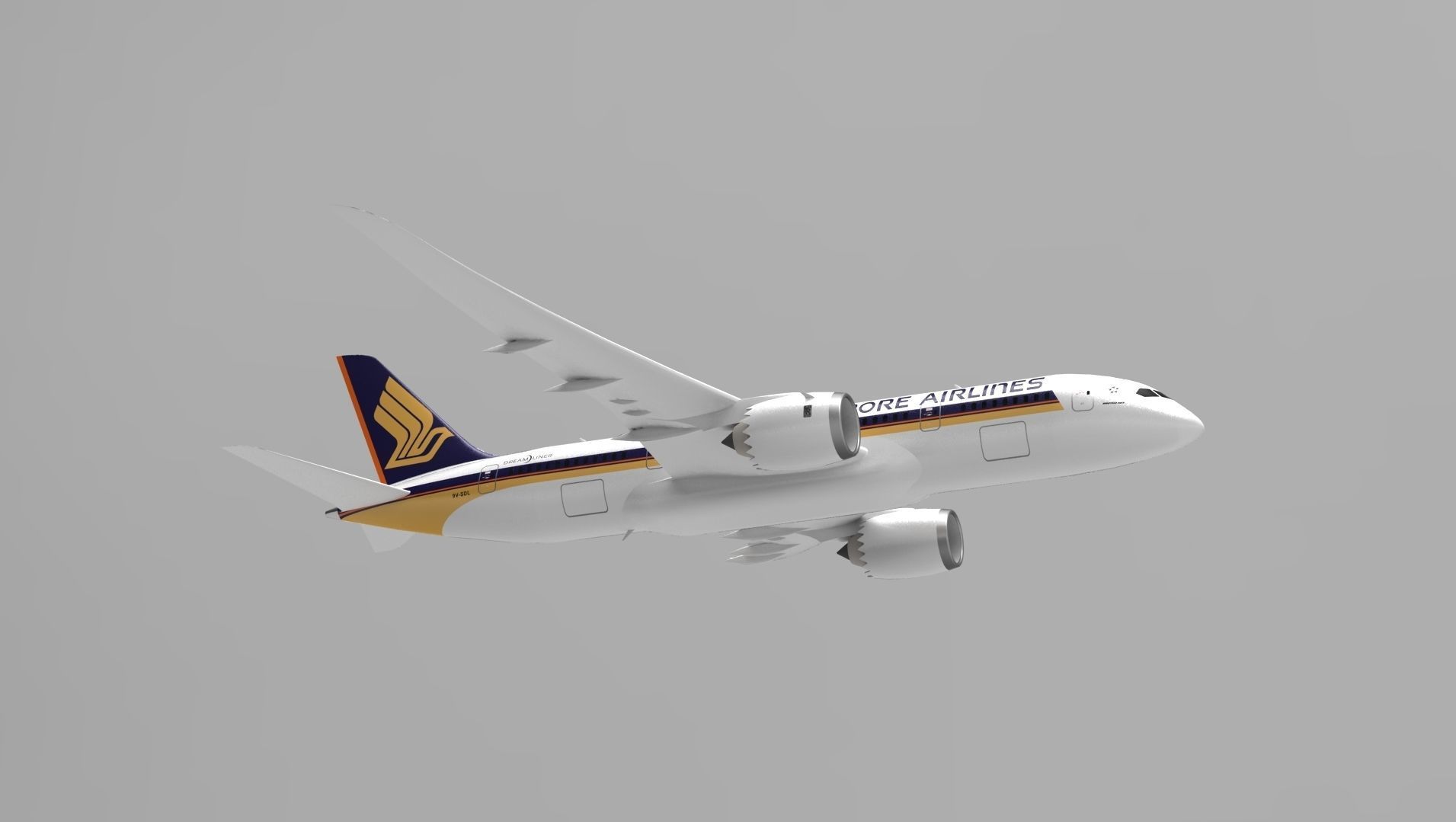 Boeing 787 Dreamliner Free 3D model_11