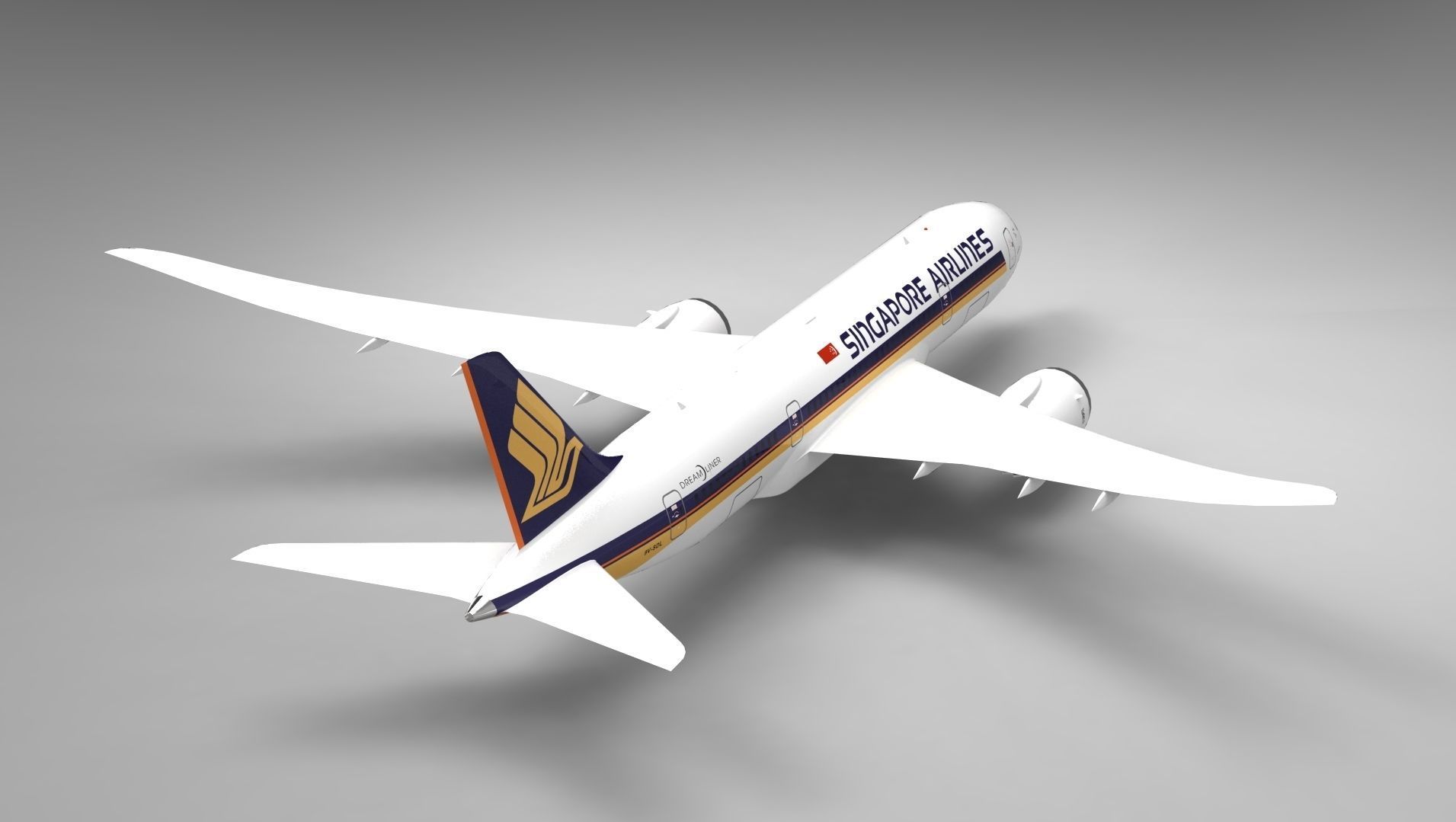 Boeing 787 Dreamliner Free 3D model_9