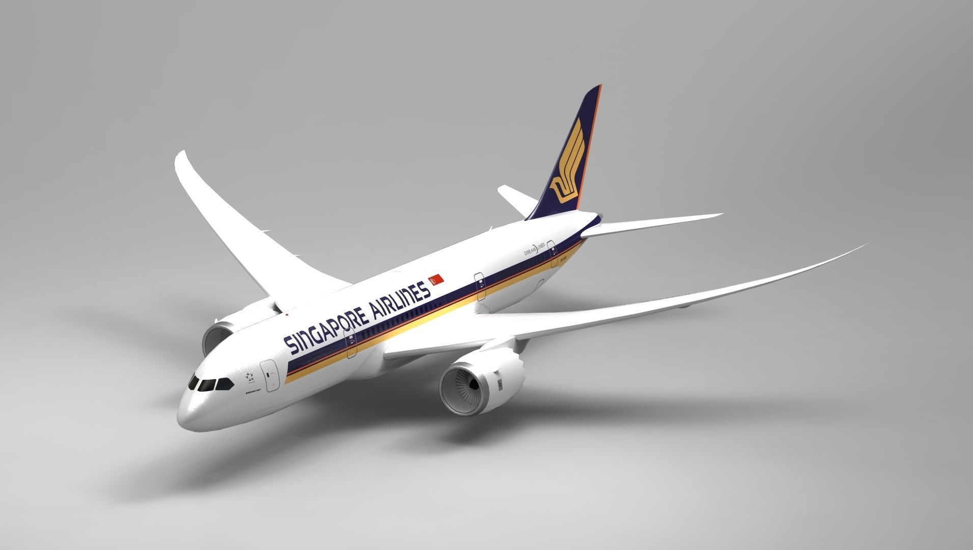 Boeing 787 Dreamliner Free 3D model_8