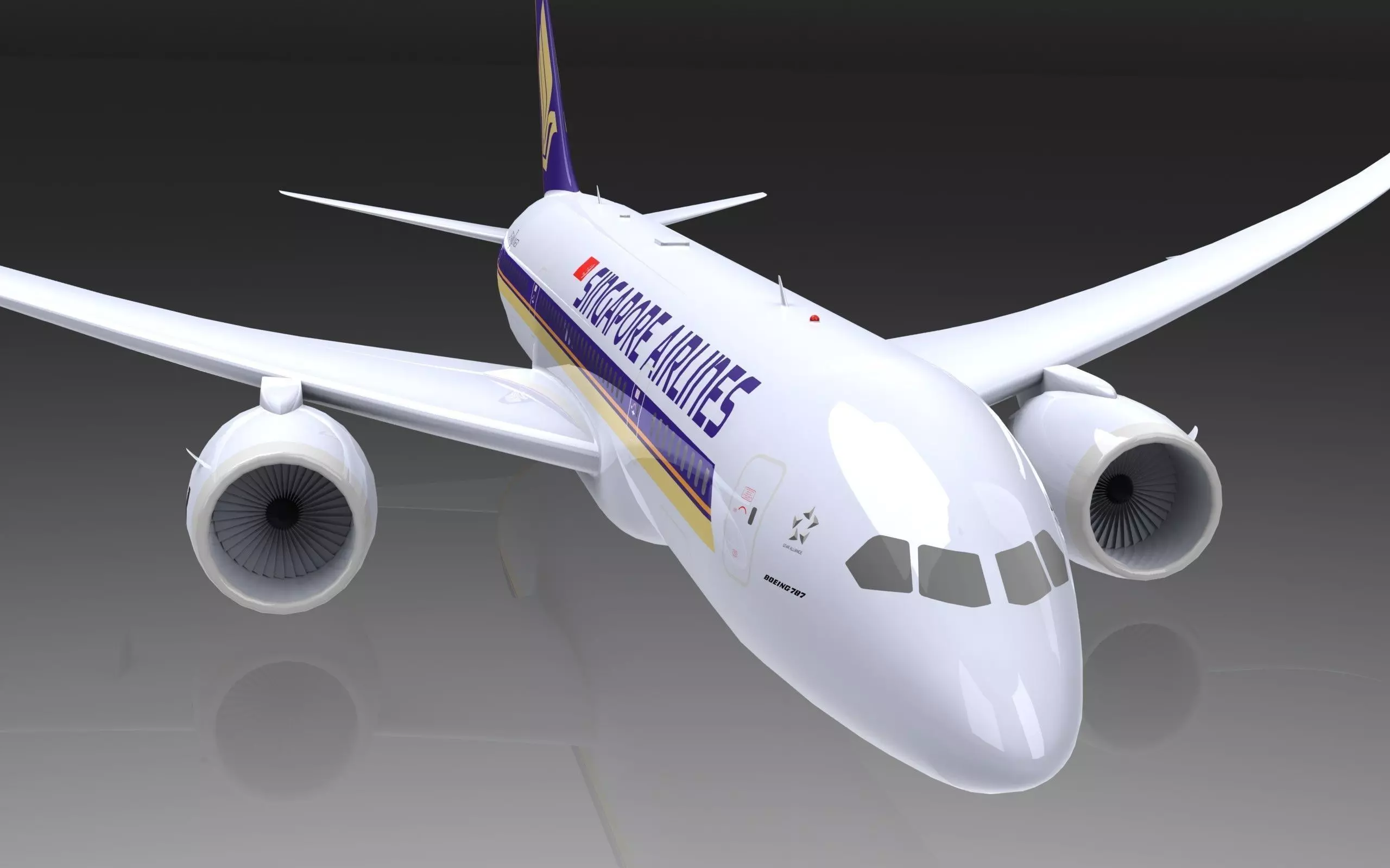 Boeing 787 Dreamliner Free 3D model_0