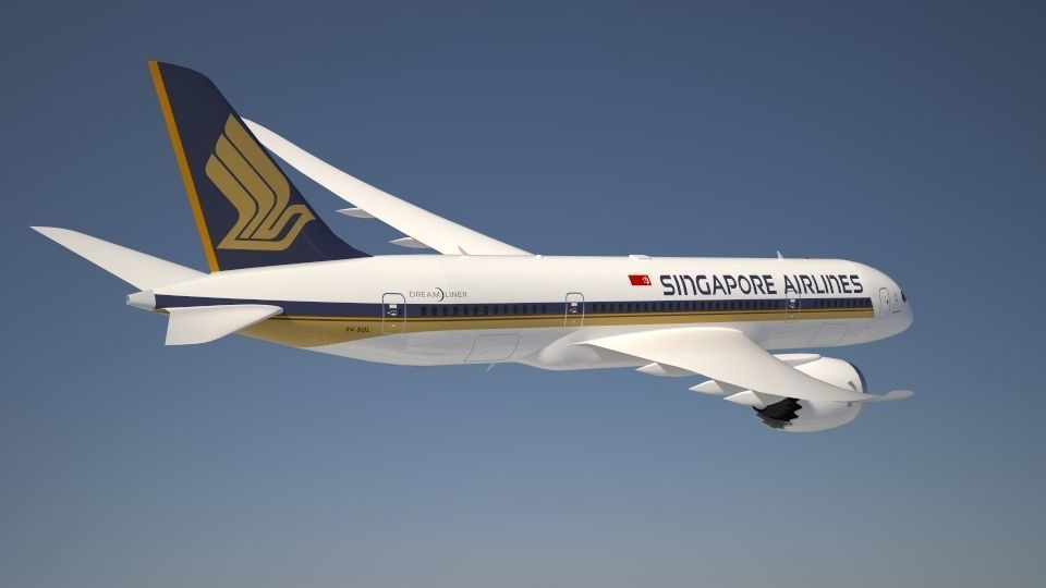 Boeing 787 Dreamliner Free 3D model_2