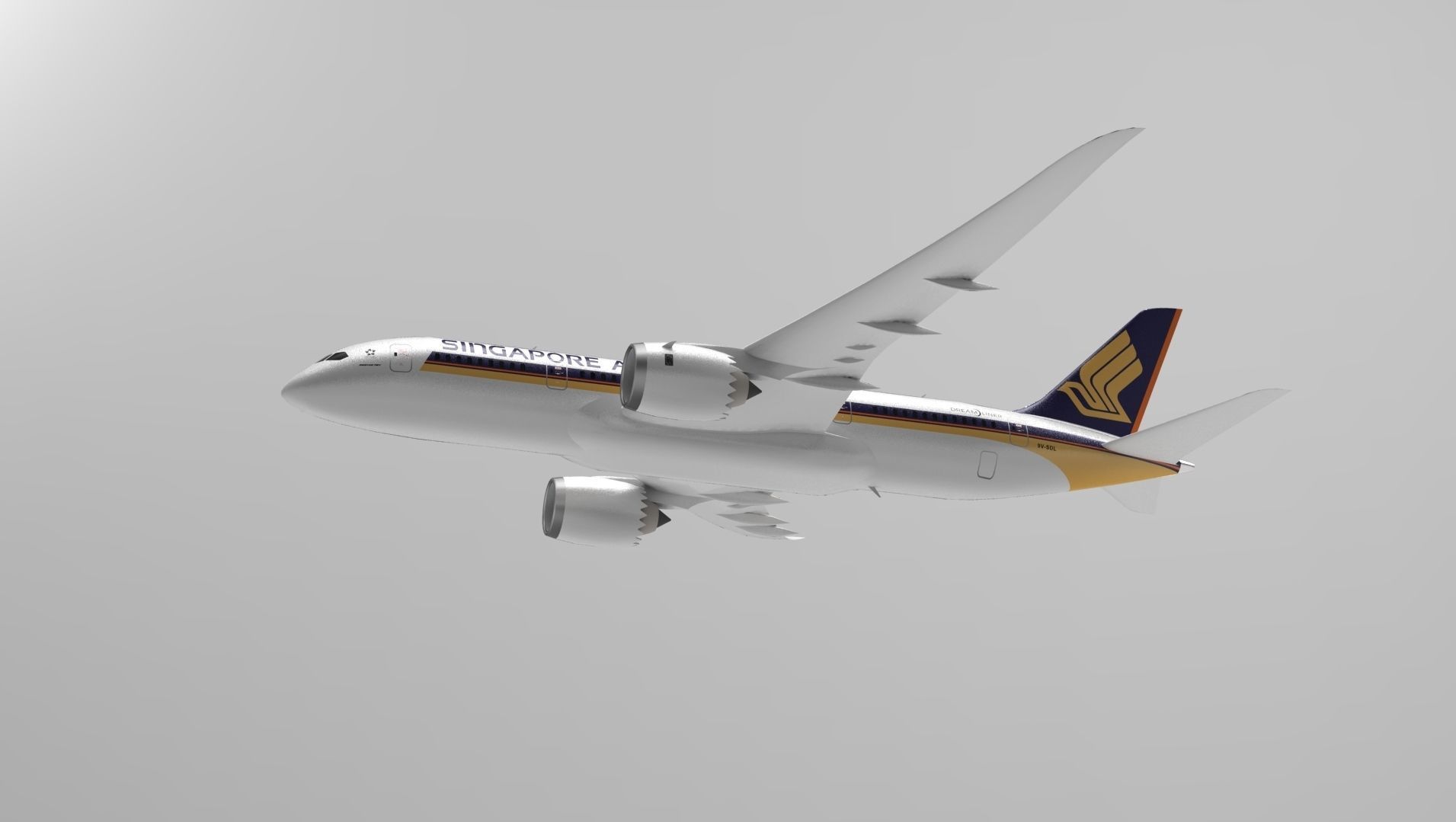 Boeing 787 Dreamliner Free 3D model_10