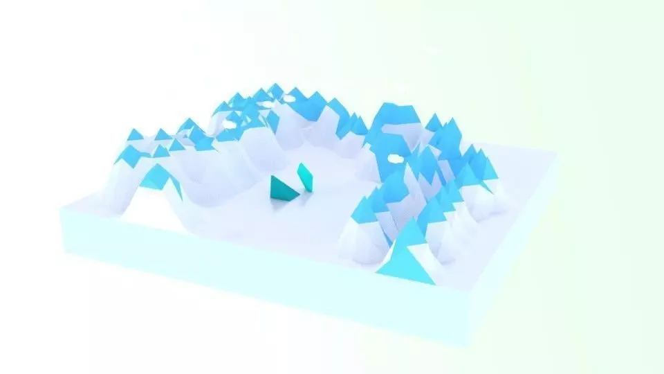 Icy Island Free low-poly 3D model