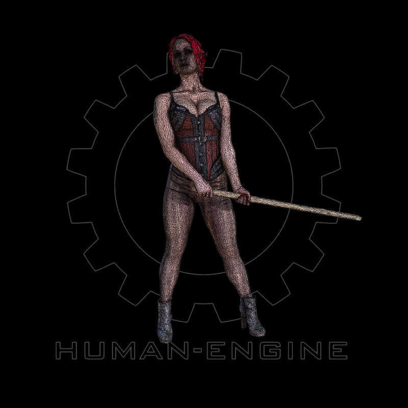 Female Scan - Sonya Wearing Corset 2 Low-poly 3D model_6