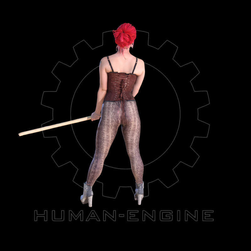 Female Scan - Sonya Wearing Corset 2 Low-poly 3D model_4