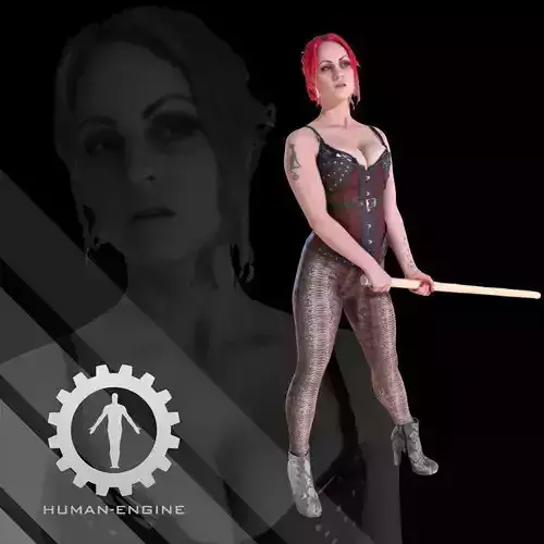 Female Scan - Sonya Wearing Corset 2 Low-poly 3D model Female Scan - Sonya Wearing Corset 2 Low-poly 3D model